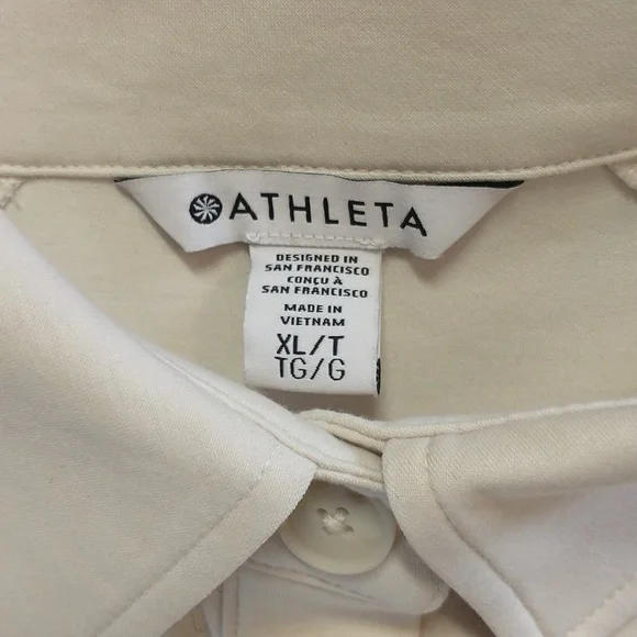 NWT Athleta Allure Shirt Jacket In Bone Size XLarge - Picture 5 of 12